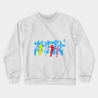 Silhouette design of the Atarashii Gakko group! in the otonablue era Crewneck Sweatshirt